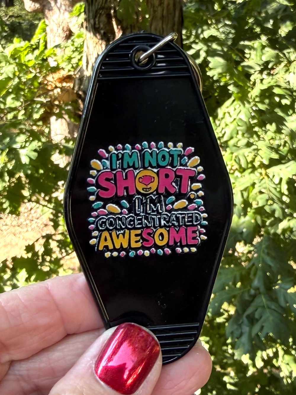 Vintage style motel key 3.5 inch keychain humorous gift idea